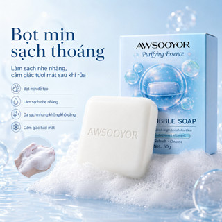 Xà phòng bọt tinh chất sạch thoáng, cho da sạch thoáng hơn, làm sạch nhẹ nhàng, dùng cho mặt và cơ thể 50g, bọt