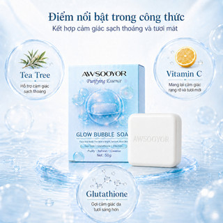 Xà phòng bọt tinh chất sạch thoáng, cho da sạch thoáng hơn, làm sạch nhẹ nhàng, dùng cho mặt và cơ thể 50g, bọt