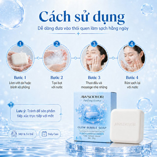 Xà phòng bọt tinh chất sạch thoáng, cho da sạch thoáng hơn, làm sạch nhẹ nhàng, dùng cho mặt và cơ thể 50g, bọt