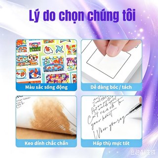 QUAFF Giấy decal  A4 165GSM – Mờ/Bóng – Chống nước, bám dính tốt, sẵn sàng cho DIY và in nhãn