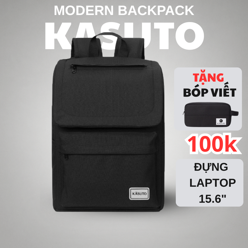 Balo Nam Nữ KASUTO Modern Backpack Vải Canvas Chống Thấm Nước Thời Trang Cao Cấp