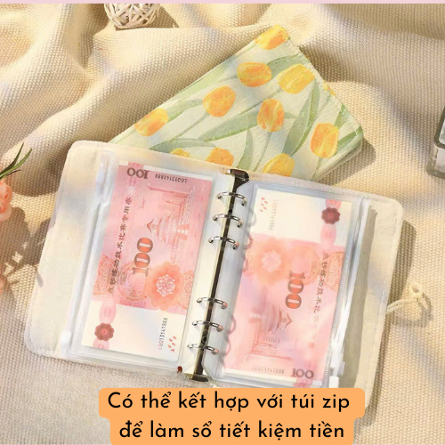 (BÌA VÀ GIẤY ĐƯỢC BÁN RIÊNG) Bìa Sổ Còng A5 A6, Bìa Sổ Tay Vintage Vải Xinh Xắn, Lõi Giấy Refill Rời