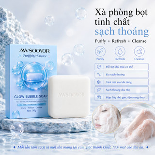 Xà phòng bọt tinh chất sạch thoáng 50g, da sạch mịn dễ chịu, làm sạch bụi bẩn bề mặt, dễ tạo bọt, dùng cho mặt