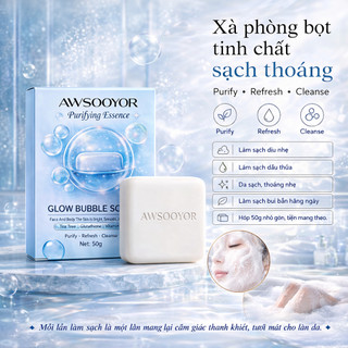 Xà phòng bọt tinh chất sạch thoáng, cảm giác sạch sẽ tươi mới, dùng cho mặt và cơ thể, làm sạch dịu nhẹ 50g, bọ