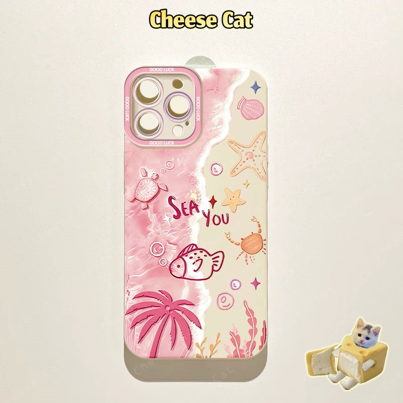 Ốp Lưng iPhone Sao Biển Bãi Biển Mùa Hè Cho iPhone Xs Max XR 11 12 13 14 15 16 Pro Max 17 Air 7 Plus 8 SE 16 Plus