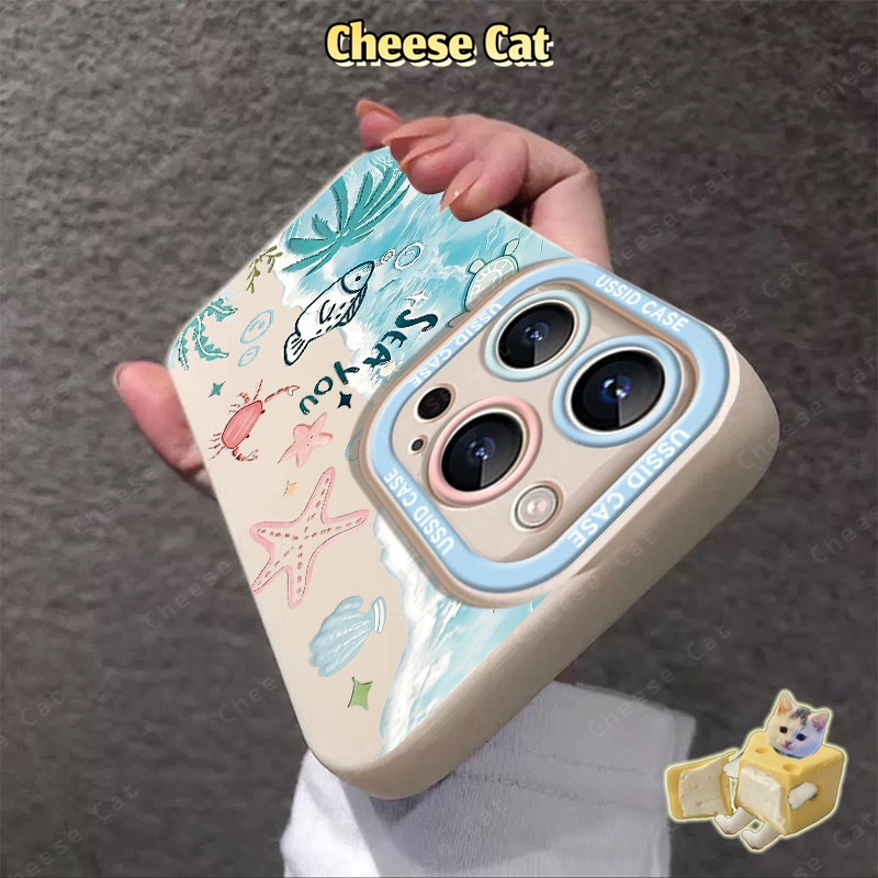 Ốp Lưng iPhone Sao Biển Bãi Biển Mùa Hè Cho iPhone Xs Max XR 11 12 13 14 15 16 Pro Max 17 Air 7 Plus 8 SE 16 Plus