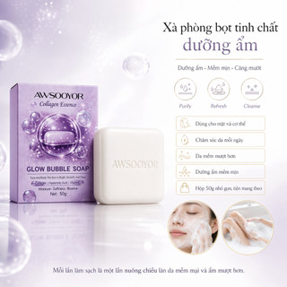 Xà phòng bọt tinh chất dưỡng ẩm, cho da mềm mịn hơn, làm sạch nhẹ nhàng, dùng cho mặt và cơ thể 50g, bọt tinh c