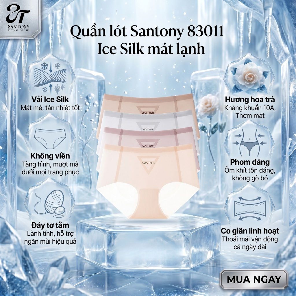 Quần Lót Tàng Hình Santony 83011 - Công Nghệ Ice Silk Tản Nhiệt, Đáy Tơ ...