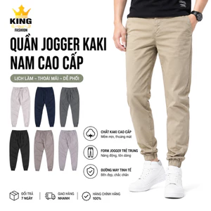 QUẦN JOGGER KINGFASHION Vải Kaki Cao Cấp Lưng Thun Dây Rút, Dáng Trẻ Trung Năng Động