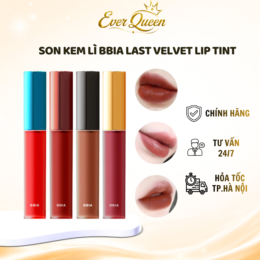 Son Kem Lì Bbia Last Velvet Lip Tint Bền Màu, Lâu Trôi - Ever Queen