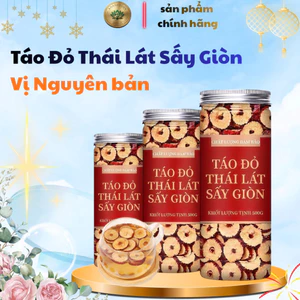 Táo đỏ thái lát sấy giòn ăn liền dử dụng làm trà chế biến món ăn sản phẩm sạch miếng đều giòn không chất bảo quản