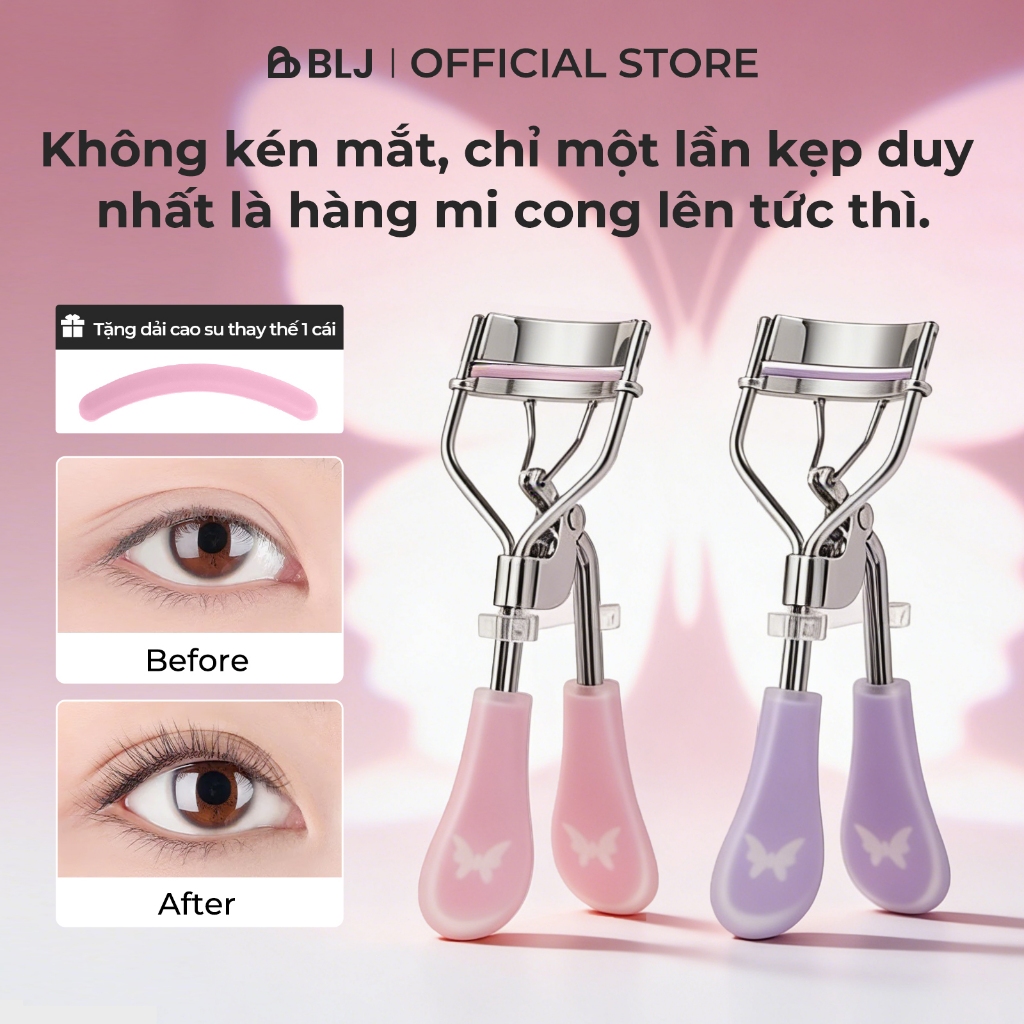 BLJ Kẹp Bấm Mi Clip Lông Mi Dụng Cụ Uốn Lông Mi Kèm Đệm Thay Thế Tiện Dụng
