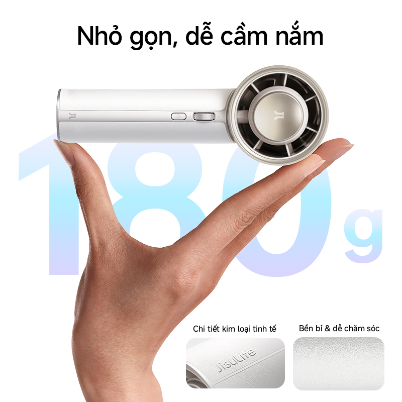 【Mới】Quạt cầm tay JisuLife Pro1 Mini gió mạnh pin dài màn hình LED quạt để bàn di động thêm tinh dầu/nước hoa