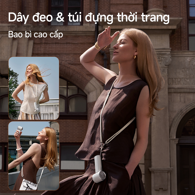 【Mới】Quạt cầm tay JisuLife Pro1 Mini gió mạnh pin dài màn hình LED quạt để bàn di động thêm tinh dầu/nước hoa