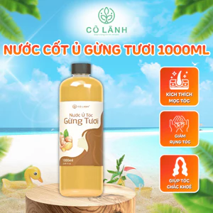 Nước Cốt Ủ Gừng Tươi Cỏ Lành 1000ml - Ủ Tóc Kích Mọc Tóc Giảm Rụng Tóc Dày Tóc Chắc Khoẻ Mềm Mượt Giảm Gàu