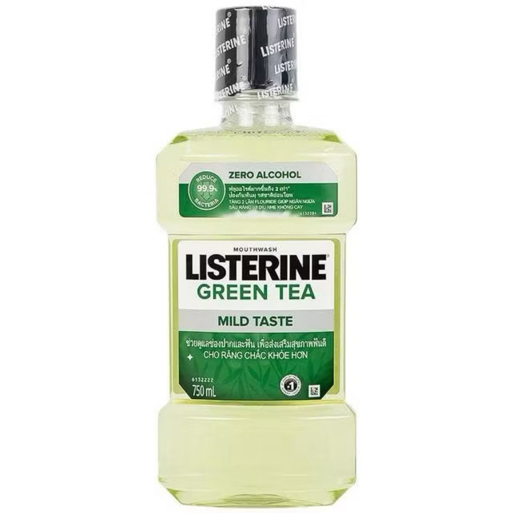 [SL CÓ HẠN] Nước Súc Miệng Trà Xanh Listerine Natural Greentea Zero Alcohol Listerine 750ml