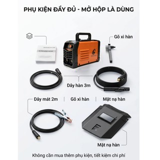 Máy hàn mini  MMA-230 Bảo hành 12 tháng, màn hình LED, máy hàn chuyên nghiệp với giá cả phải chăng