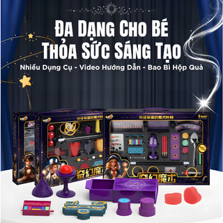 Bộ Đồ Chơi Ảo Thuật Gia Thông Minh Cho Bé–Hộp 16 Đạo Cụ Biến Hóa Kỳ Diệu Với Hơn 300 Màn Ảo Thuật Hấp Dẫn Kèm Hướng Dẫn