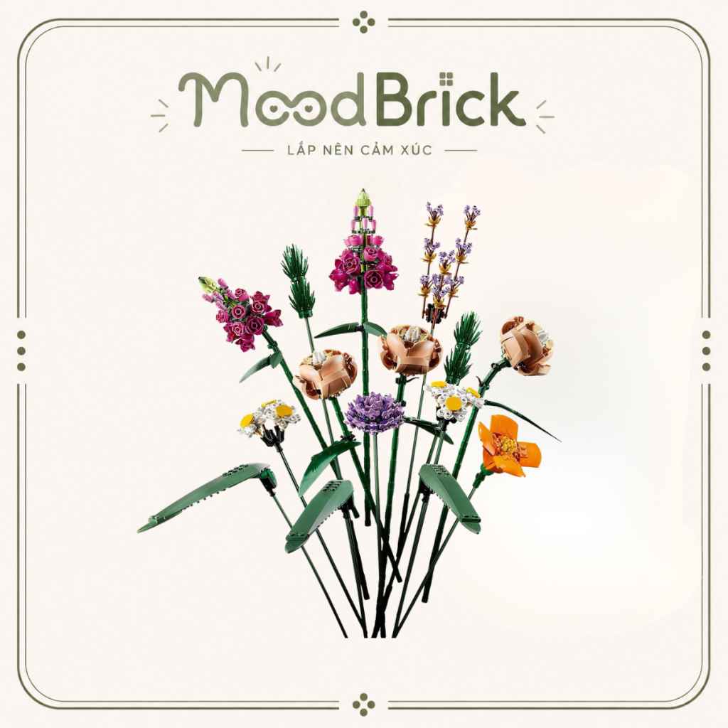 Đồ chơi lắp ráp Bó hoa Vĩnh Cửu nghệ thuật - Xếp hình trang trí thông minh MooBrick