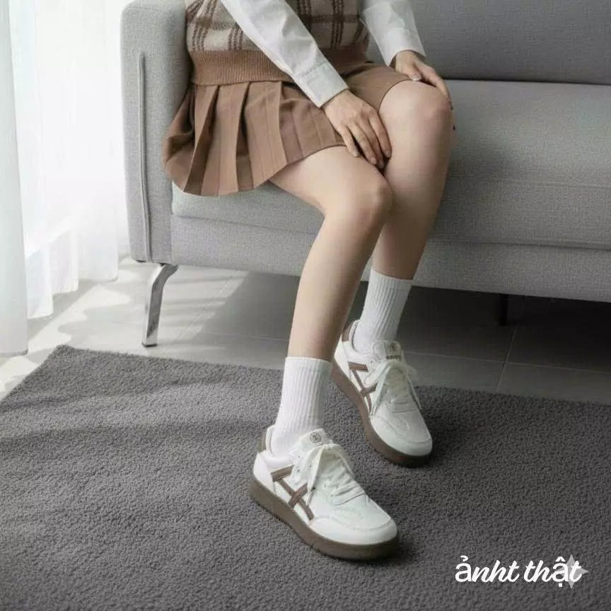 Giày Nữ Độn Đế Tăng Chiều Cao Phong Cách Hàn Quốc Sneaker Đứng Form Nữ Tính Trẻ Trung