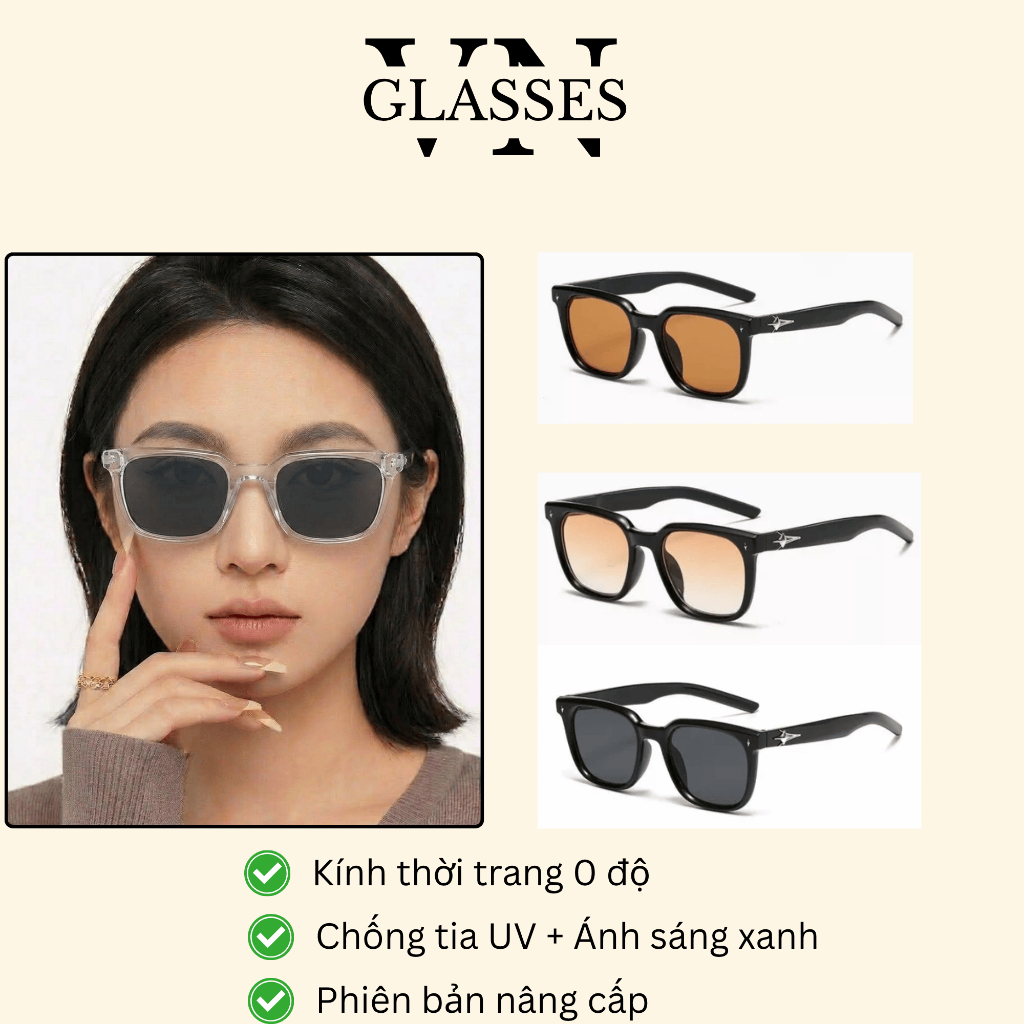 Kính mát Unisex thời trang giới trẻ hot trend phong cách Hàn Quốc chống tia UV G26