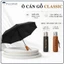 Ô gấp gọn Classic Palermo Umbrella/Khắc tên lên cán gỗ/Che nắng,che mưa, đóng mở tự động <1000 lần