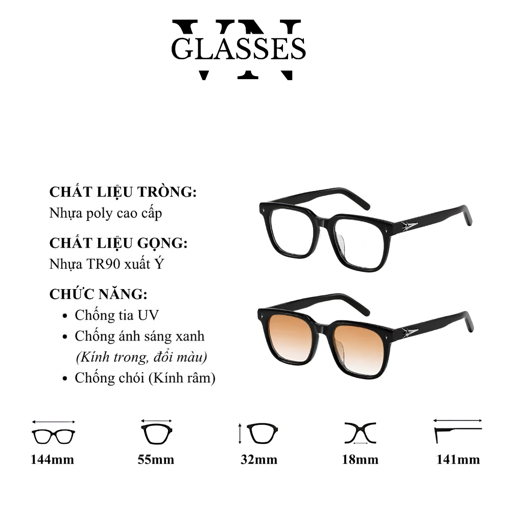 Kính mát Unisex thời trang giới trẻ hot trend phong cách Hàn Quốc chống tia UV G26