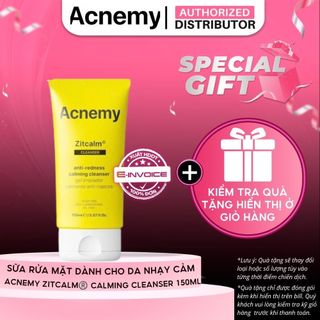 Sữa rửa mặt làm sạch dịu da đang khô căng đỏ rát, kích ứng Acnemy ZITCALM Cleansing Gel