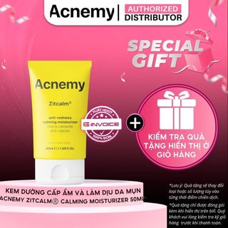 Kem Beta Glucan Dưỡng Ẩm Sâu, Giảm Đỏ, Châm Chích Không Bí Da Acnemy Zitcalm Calming Moisturizer