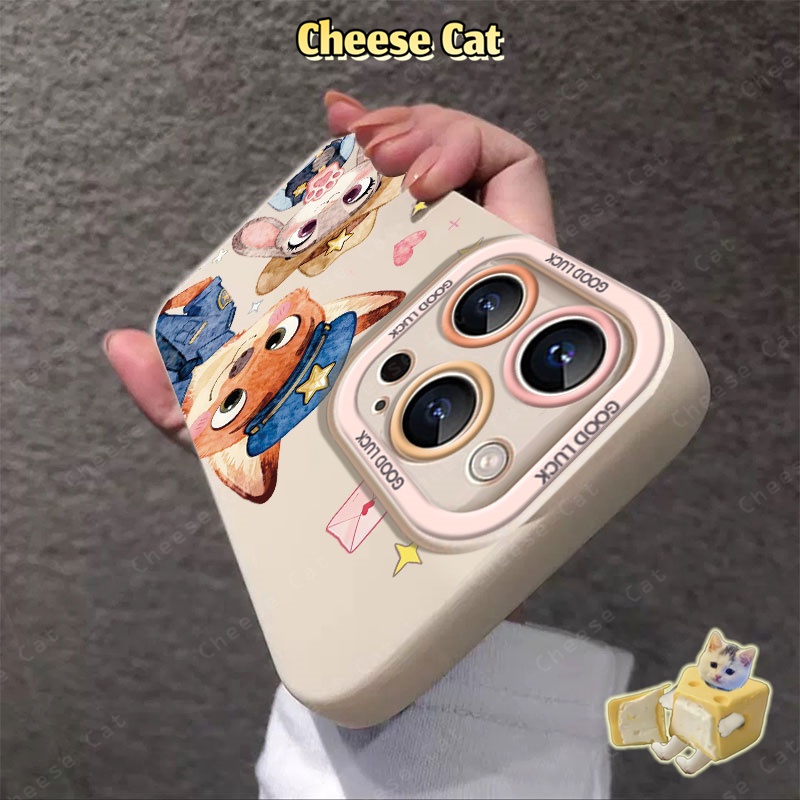 cho zootopi cáo thỏ Ốp điện thoại cặp đôi cho iPhone 14 13 15 Plus 16 Pro Max 17 Air 11 12 Xs Max XR 7 Plus 8 SE