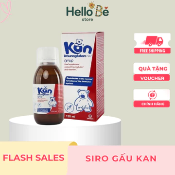 Siro Kan ImunoGlukan - Siro gấu Kan, Tăng đề kháng gấu Kan Tăng để kháng cho bé, bổ sung vitamin