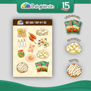 Bộ Sticker Việt Nam, Hình Vẽ Tay Tuổi Thơ, Decal Chống Nước Trang Trí Đồ Dùng Cá Nhân - Thế Giới In Ấn