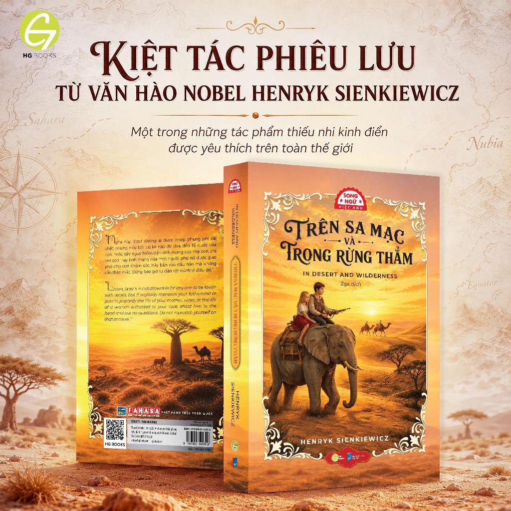 Sách Henryk Sienkiewicz - Trên sa mạc và trong rừng thẳm (song ngữ Anh Việt, kèm file nghe và từ vựng)