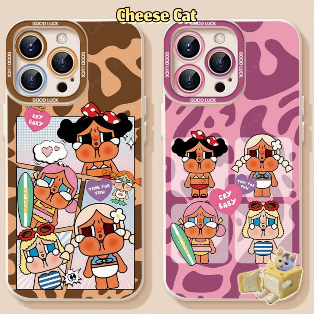 cho Crying Bae Ốp lưng iPhone họa tiết da báo cho iPhone 16 Pro Max 17 Air 14 13 15 Plus 11 12 Xs Max XR 7 Plus 8 SE