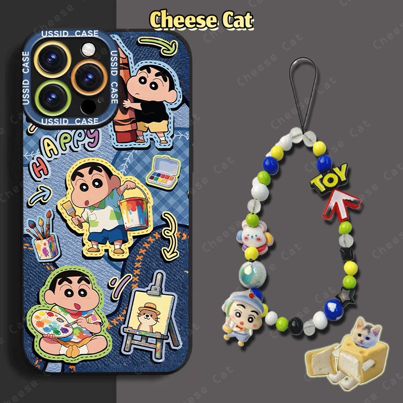 cho Shin 2D Ốp lưng iPhone hoạt hình cao bồi cho iPhone 17 Air 14 13 16 Pro Max 15 Plus 11 12 Xs Max XR 7 Plus 8 SE