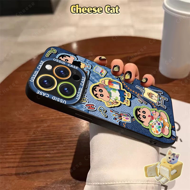 cho Shin 2D Ốp lưng iPhone hoạt hình cao bồi cho iPhone 17 Air 14 13 16 Pro Max 15 Plus 11 12 Xs Max XR 7 Plus 8 SE