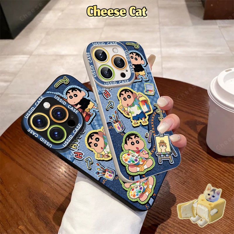 cho Shin 2D Ốp lưng iPhone hoạt hình cao bồi cho iPhone 17 Air 14 13 16 Pro Max 15 Plus 11 12 Xs Max XR 7 Plus 8 SE