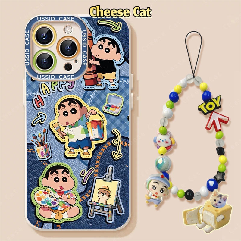 cho Shin 2D Ốp lưng iPhone hoạt hình cao bồi cho iPhone 17 Air 14 13 16 Pro Max 15 Plus 11 12 Xs Max XR 7 Plus 8 SE