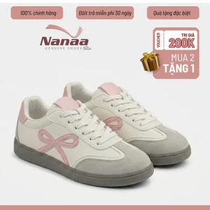 Giày Nữ Thể Thao Basic Phối Nơ Nữ Tính Sneaker 3 Màu Pastel Form Chuẩn Full Box