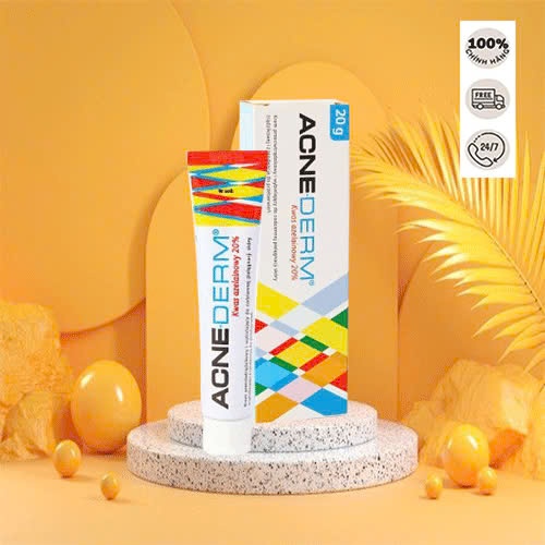 Acne Derm Kem giảm mụn Acnederm Azelaic Aicd 20% làm trắng da 20g