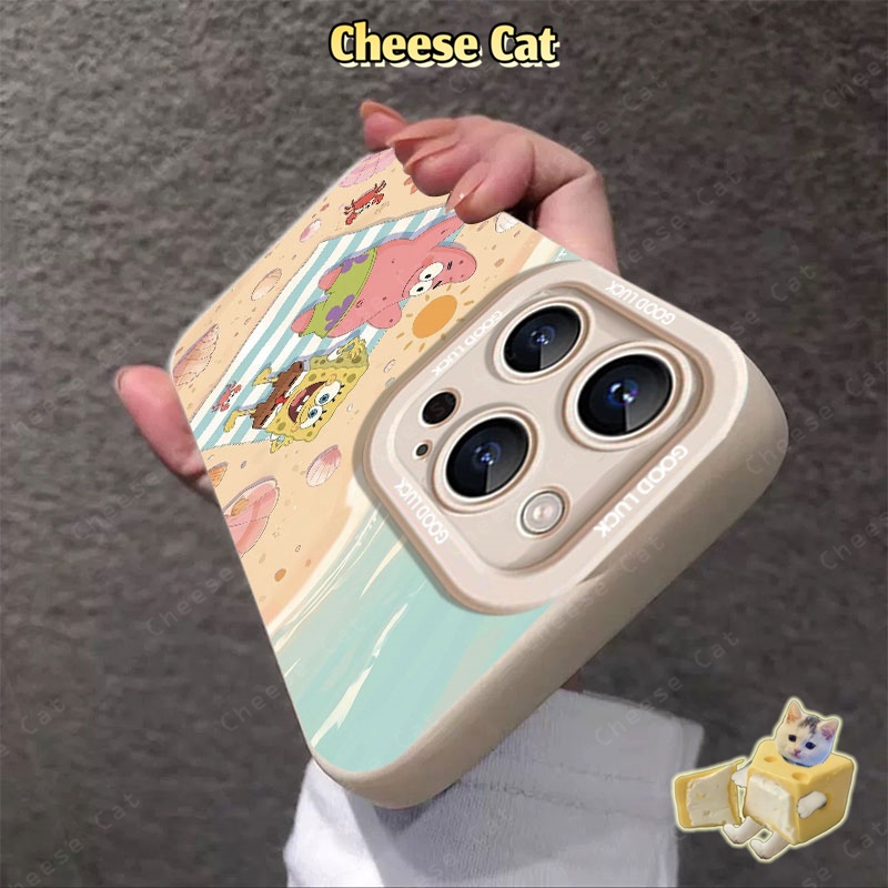 cho patrick Đại Dương Bãi Biển Sponge Dành Cho iPhone 11 12 13 14 15 16 Pro Max 15 Plus 17 Air Xs Max XR 7 Plus 8 SE
