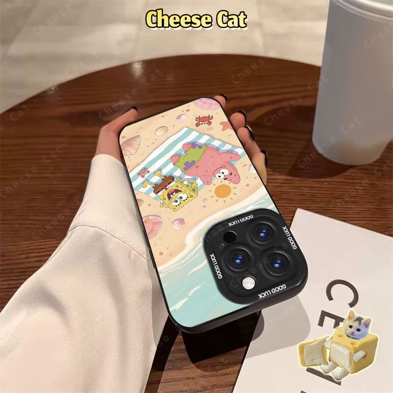 cho patrick Đại Dương Bãi Biển Sponge Dành Cho iPhone 11 12 13 14 15 16 Pro Max 15 Plus 17 Air Xs Max XR 7 Plus 8 SE