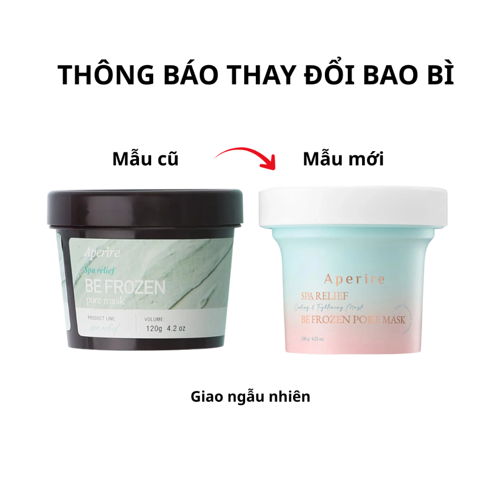 Mặt Nạ Đất Sét Aperire Spa Relief Very Pretty Pore Mask/Be Frozen 120g