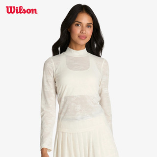 Wilson All Day Mockneck Lace Sandrift Lace Áo Nữ Thể Thao WE00044Z015001