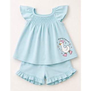 Bộ Đồ Bé Gái DSH26S007R | Wookids | 2-9 Tuổi | 100% Cotton Mềm Mát, Dễ Thương, Năng Động