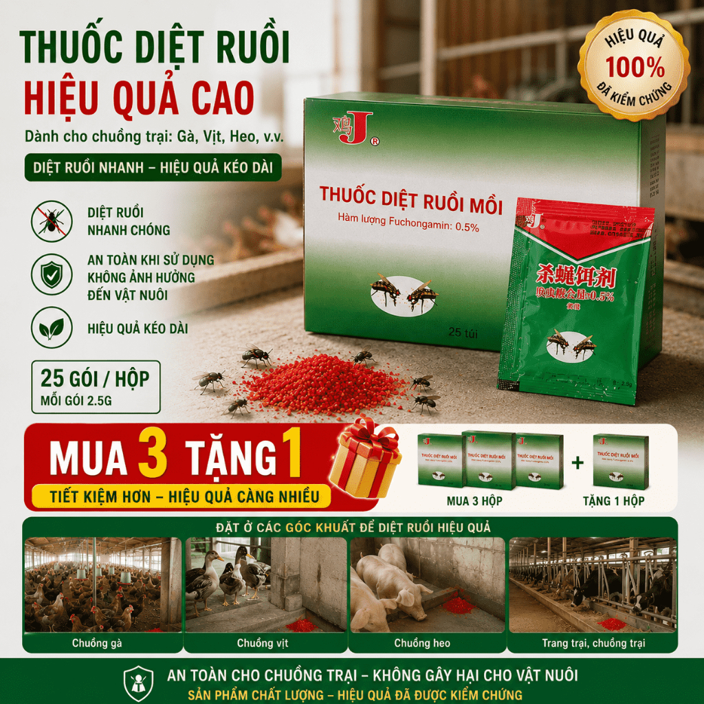 Mồi ruồi dùng để diệt ruồi. Thích hợp cho nhiều mục đích sử dụng trong nhà và ngoài trời,Mua 3 tặng 1