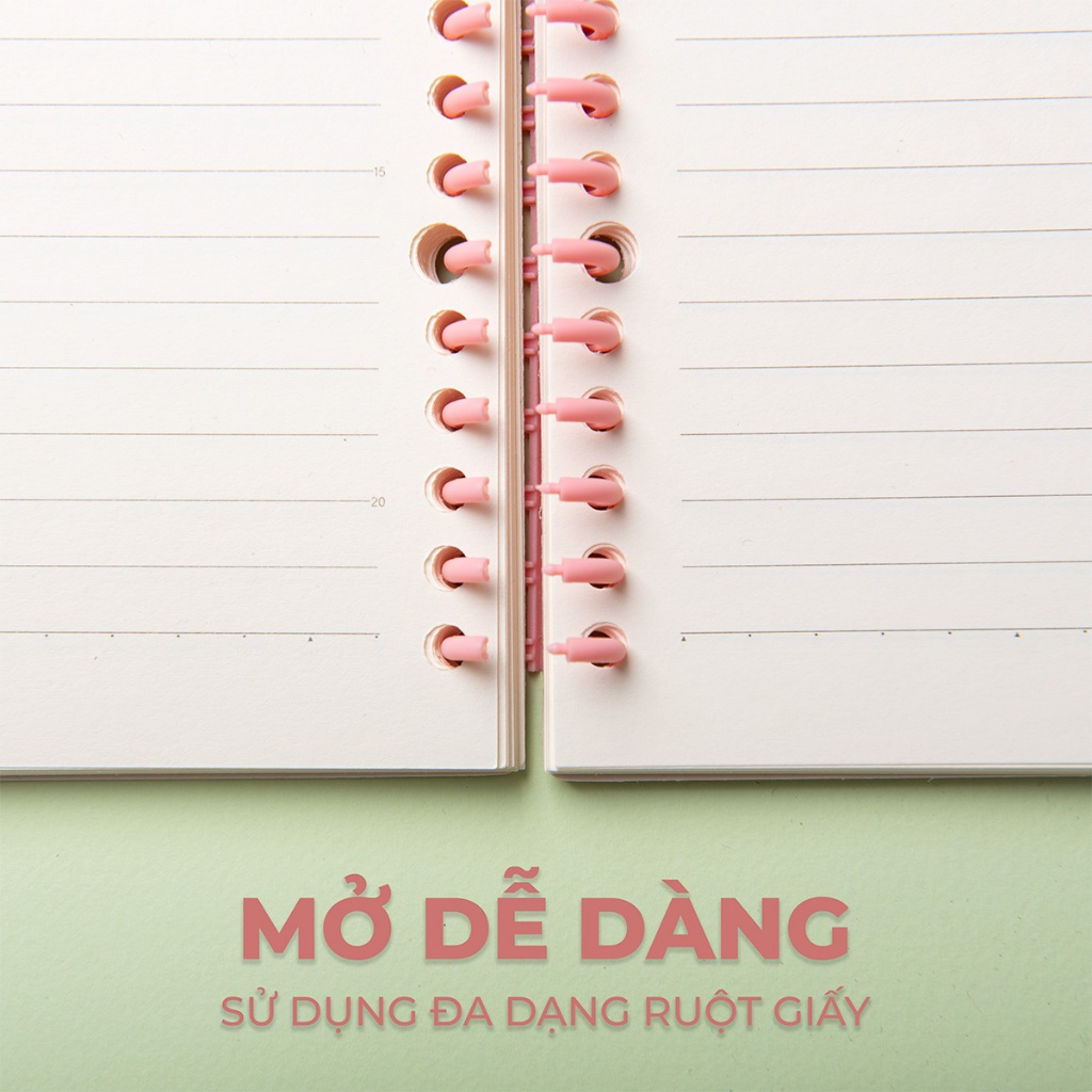 Sổ Lò Xo 100GSM A5 B5 Classmate Sổ Bìa Cứng Còng Nhựa Thay Được Giấy Refill Đủ Loại Dòng Kẻ, Sổ Ghi Chép 100 Trang
