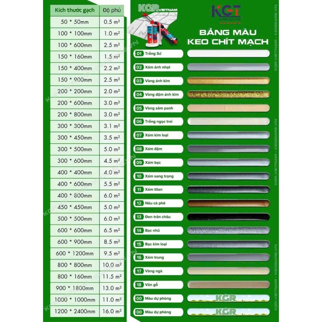 Keo Chà Ron Gạch Epoxy KGT 400ml - Combo 24 Chai (1 Thùng) Tặng Bộ Dụng Cụ Thi Công Full Chống Thấm.