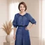 Set Đồ Lụa Công Sở Nữ ZEYRA Cổ Sơ Mi Tay Ngắn Dập Ly Sang Trọng Thanh Lịch - Đầm Dáng Xòe Plissé Tôn Dáng [Nhiều Màu]