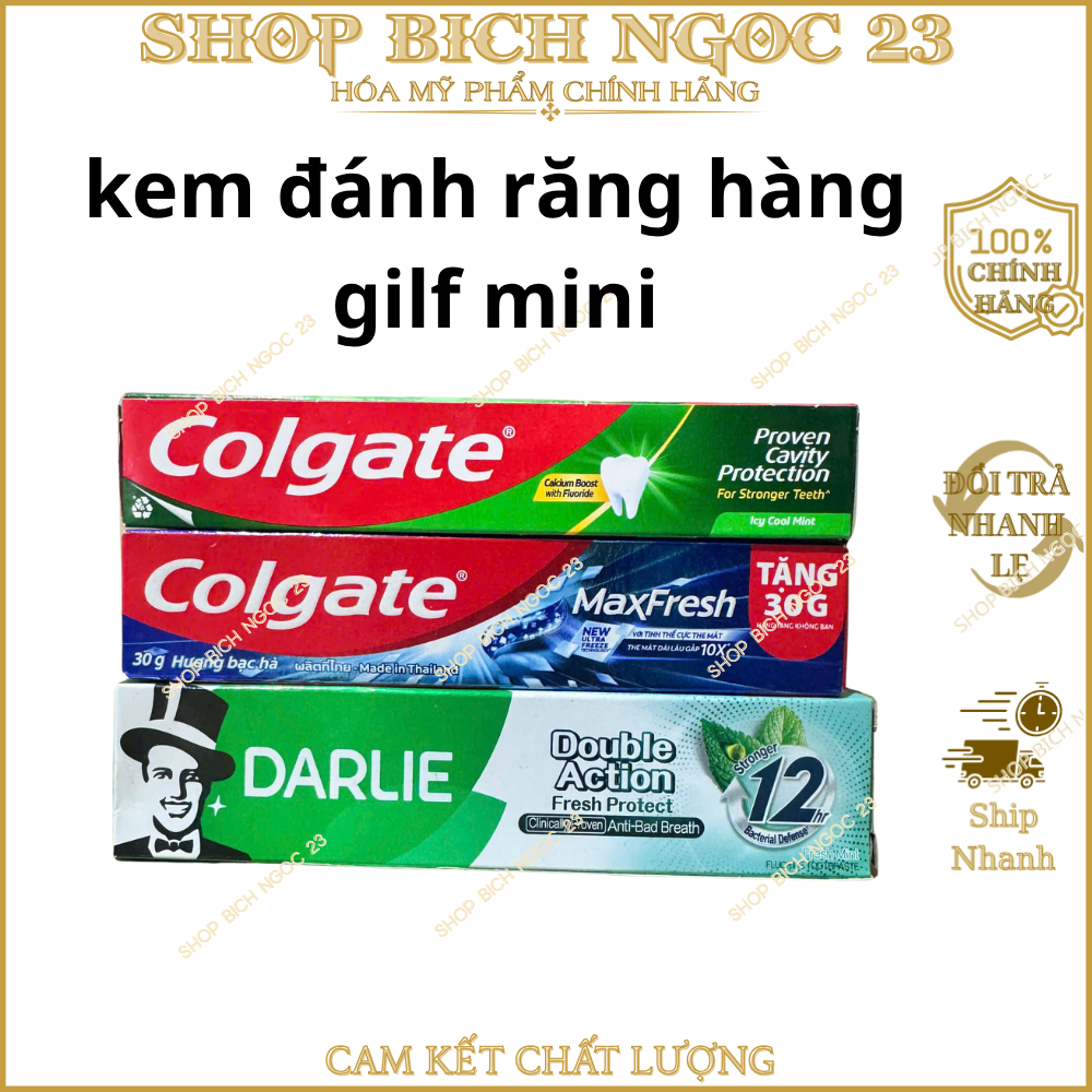 Kem Đánh Răng Mini Du Lịch 30g/40g/45g – Nhỏ Gọn Tiện Lợi Mang Theo Hàng Khuyễn Mãi